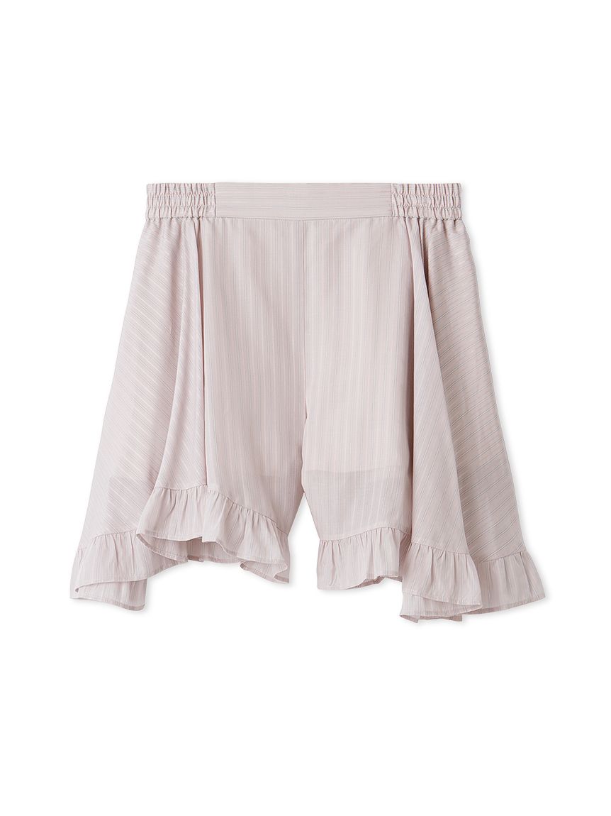 フリルヘムストライプショートパンツ(ショート・ハーフパンツ)｜パンツ