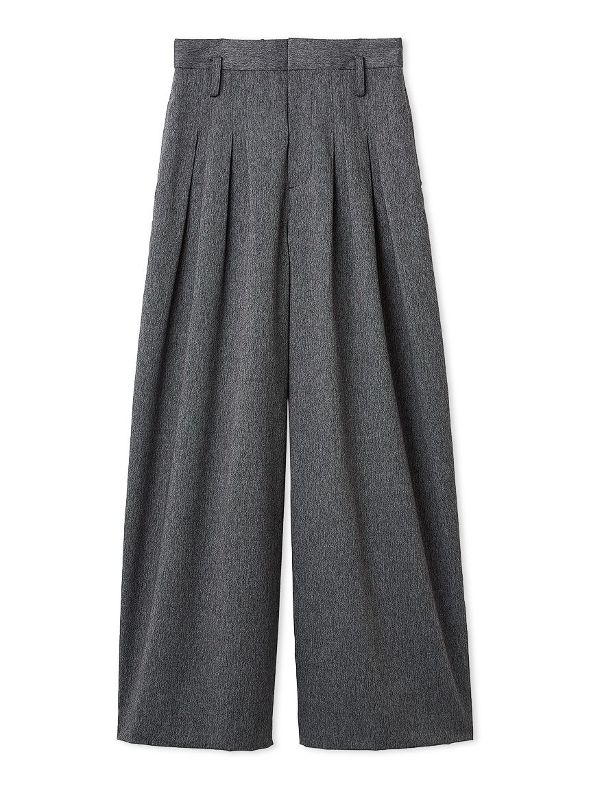 デザインタックワイドバギースラックス／ウォッシャブル(ロングパンツ