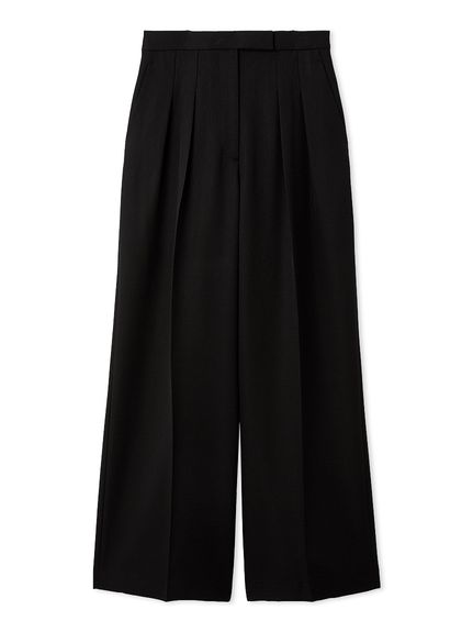 ダブルタックワイドパンツ／ウォッシャブル・UVカット・防シワ