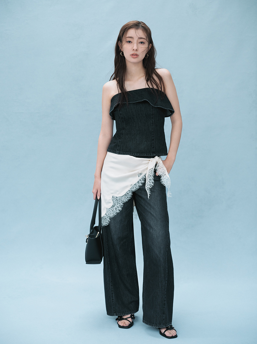 frey エアスカート　パンツ　Mサイズ FRAY I.D (フレイアイディー)【pierre cardin】タフタミニスカート 24
