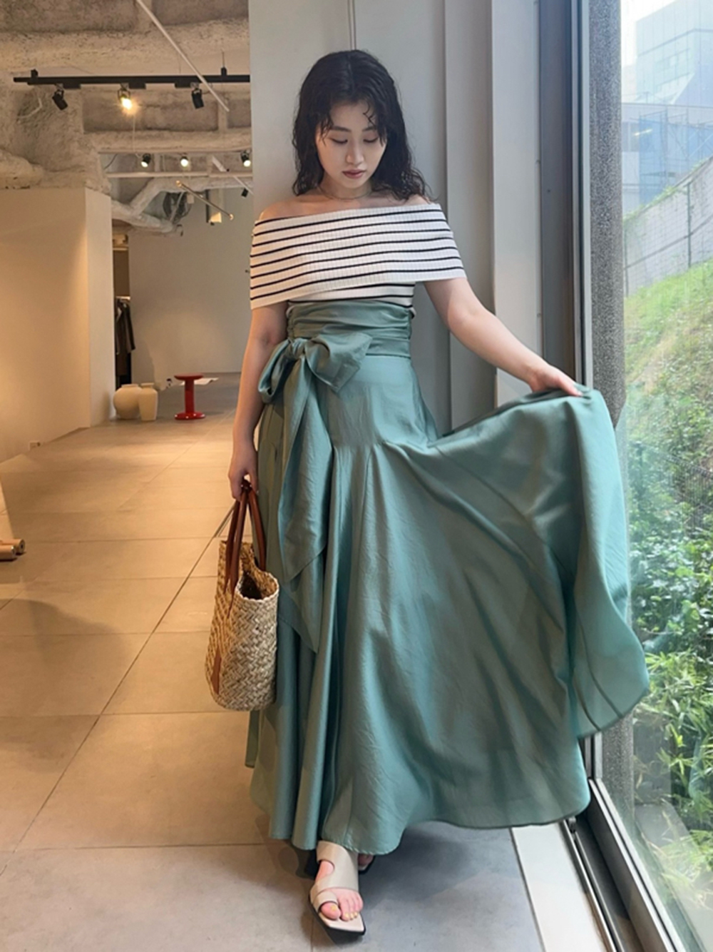 ラウンドスイッチボリュームスカート(ロングスカート)｜スカート｜FRAY  