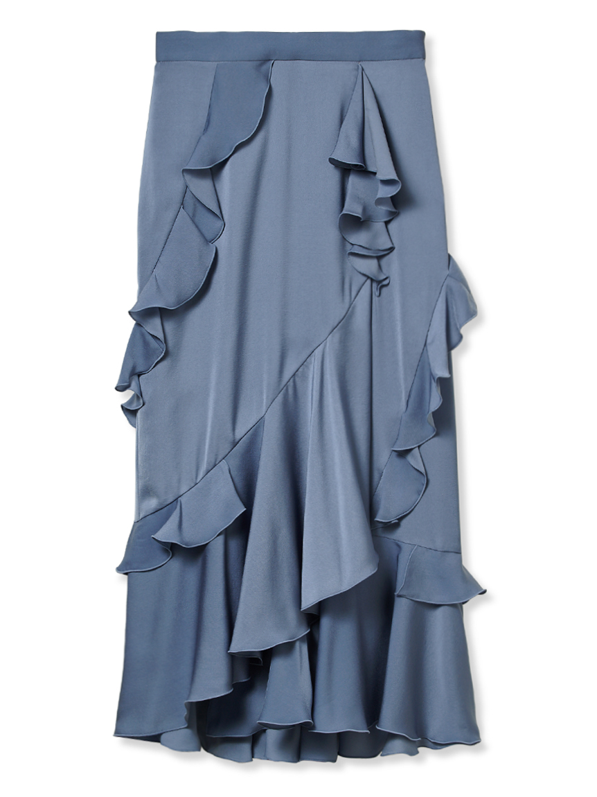 【新品・定番】ファビアナフィリッピ✨ 大人気プリーツロングスカート グレー毛　S 極美品✨ファビアナフィリッピ プリーツロングスカート アシンメトリー