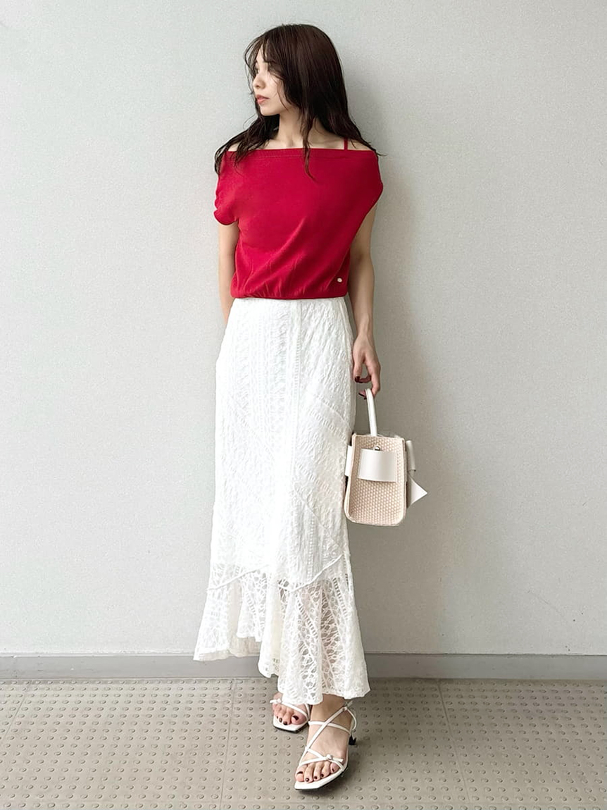 【THEAIRTOWN】ブロッサムドットレーススカート レース刺繍タイトスカート / GRACE CONTINENTAL | GRACE