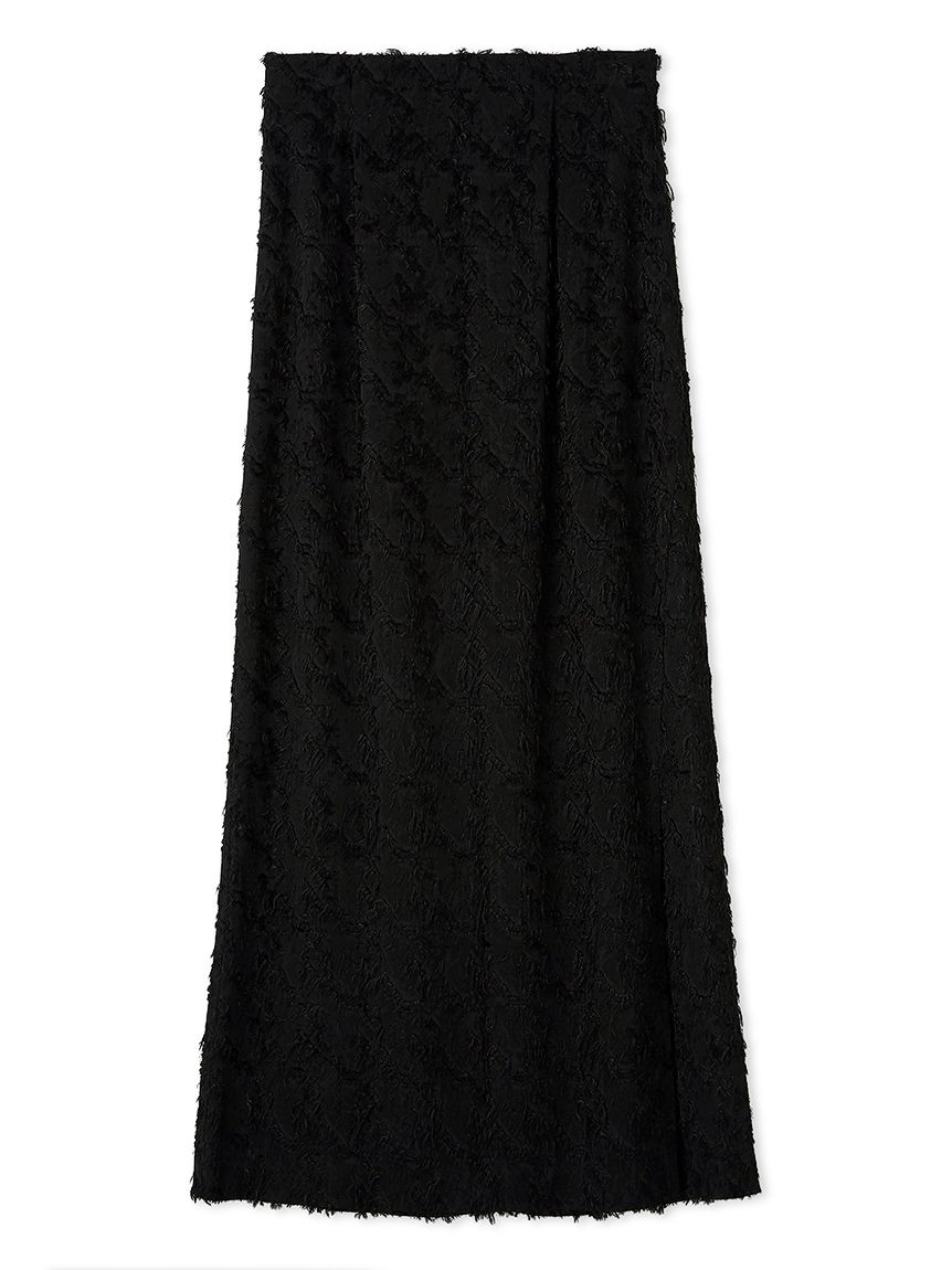 アルページュストーリー ドット刺繍ジャガードスカート 黒 サイズ0 カットジャガードタイトスカート(ロングスカート)|スカート