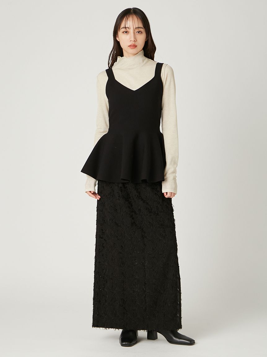 カットジャガード タイトスカート カットジャガードタイトスカート(ロングスカート)｜スカート