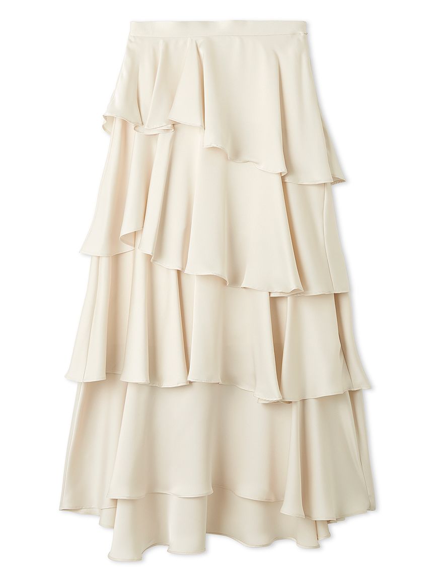 サテンランダムティアードスカート(ロングスカート)|スカート|FRAY サテンランダムティアードスカート(ロングスカート)|スカート|FRAY