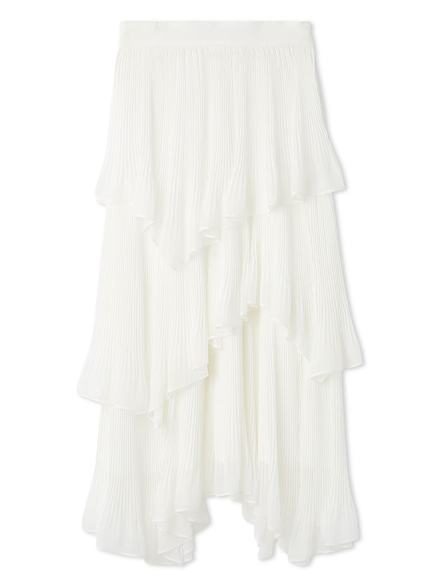 ランダムティアードシアープリーツスカート(ロングスカート)｜スカート