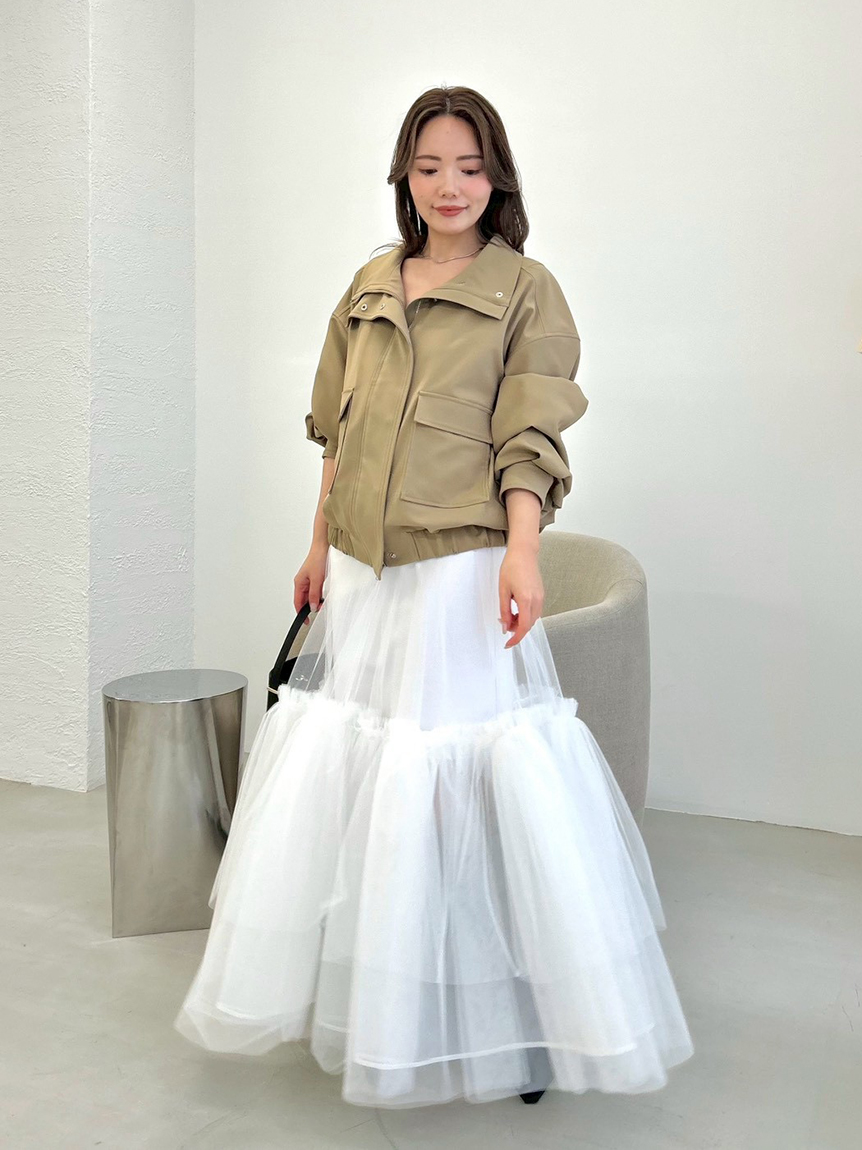 ボリュームギャザーチュールスカート(ロングスカート)｜スカート｜FRAY