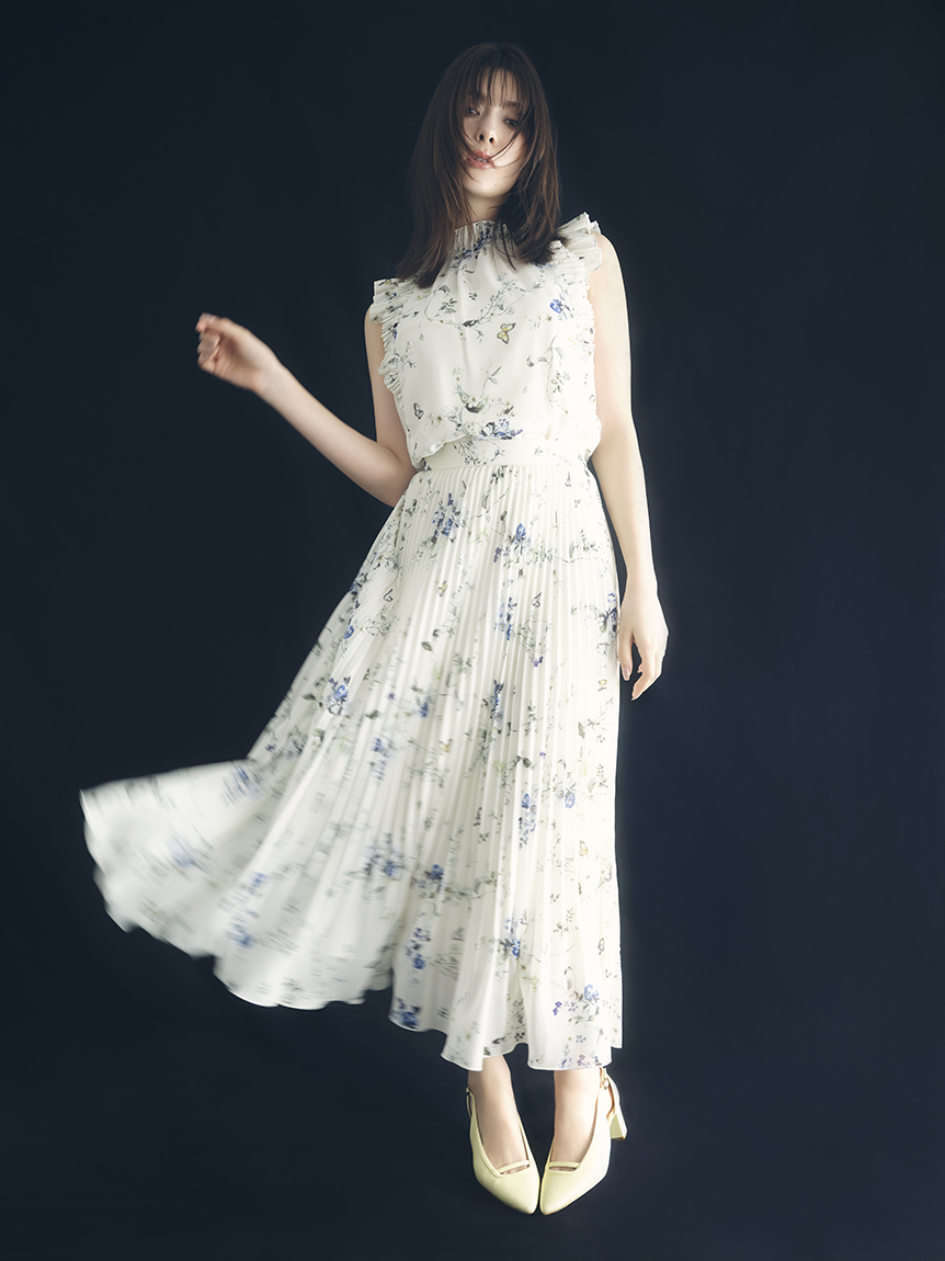 フラワープリントプリーツスカート(ロングスカート)｜スカート｜FRAY