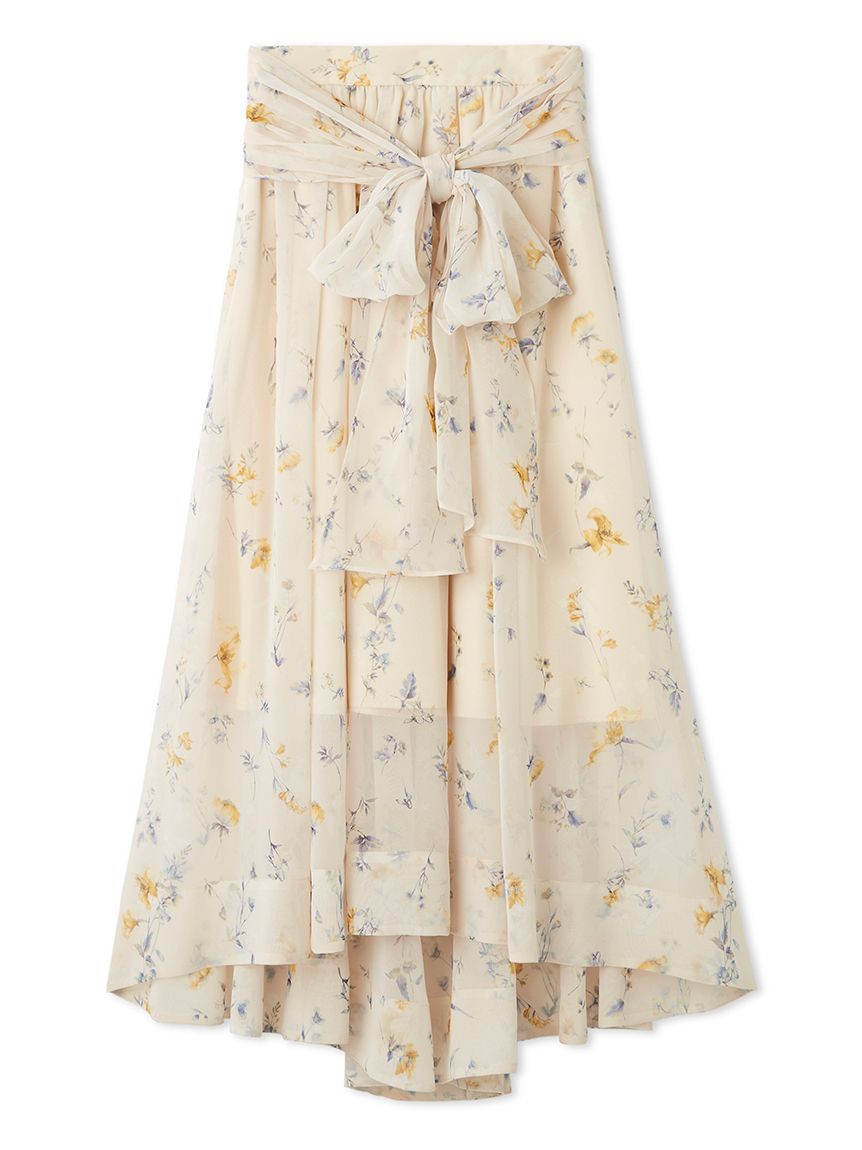 サッシュリボンフレアスカート(ロングスカート)｜スカート｜FRAY I.D