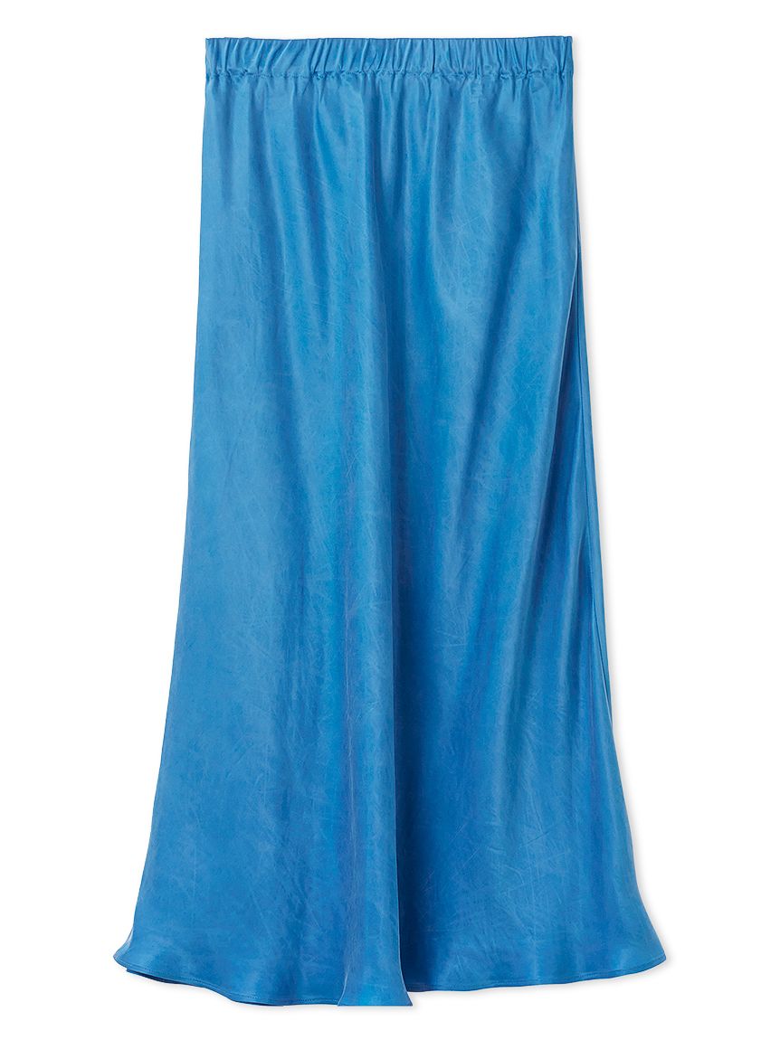 louren サテンナロースカート ice blue サテンナロースカート