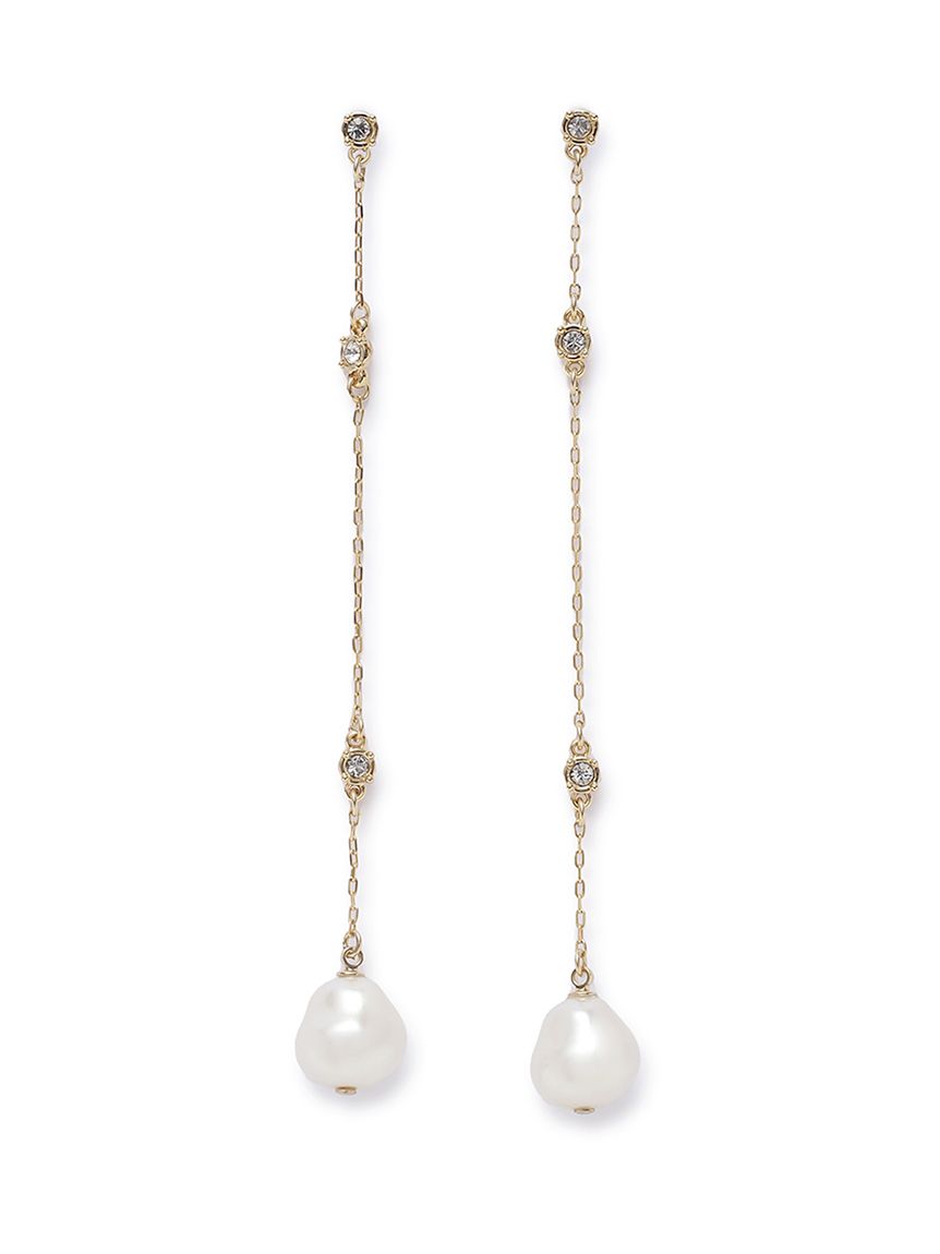 限定出品！Bijou de M パール ロングチェーン ピアス 片耳 バロックパールチェーンピアス – Bijou de M