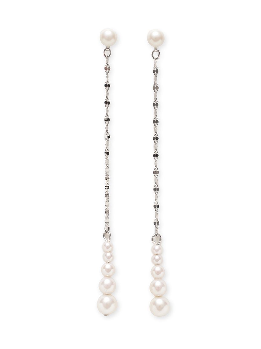 Dior パールとチェーンのピアス Dior チェーン付きパールピアス