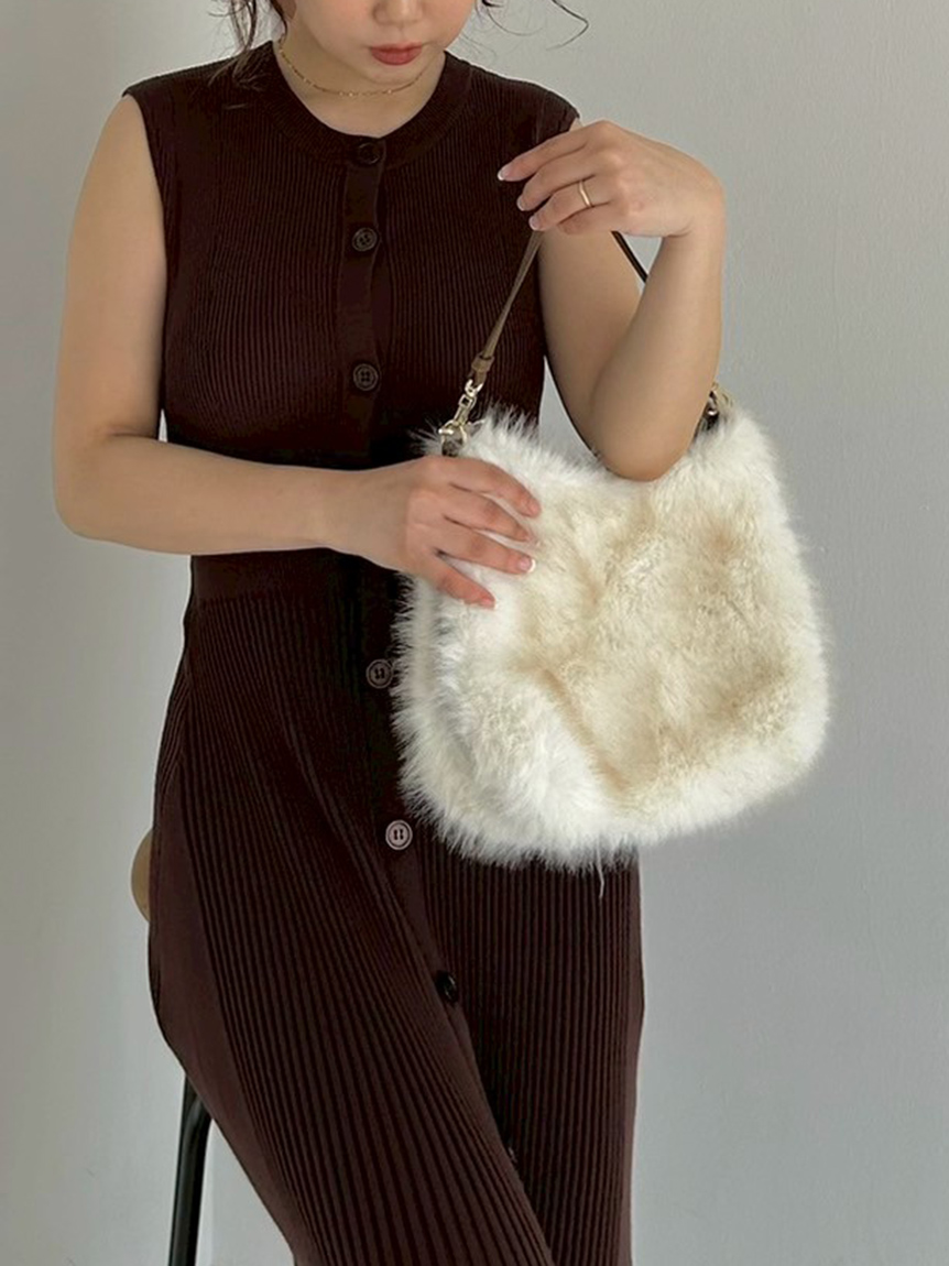 エッジトリムファーバッグ(ハンドバッグ)｜バッグ｜FRAY I.D（フレイ