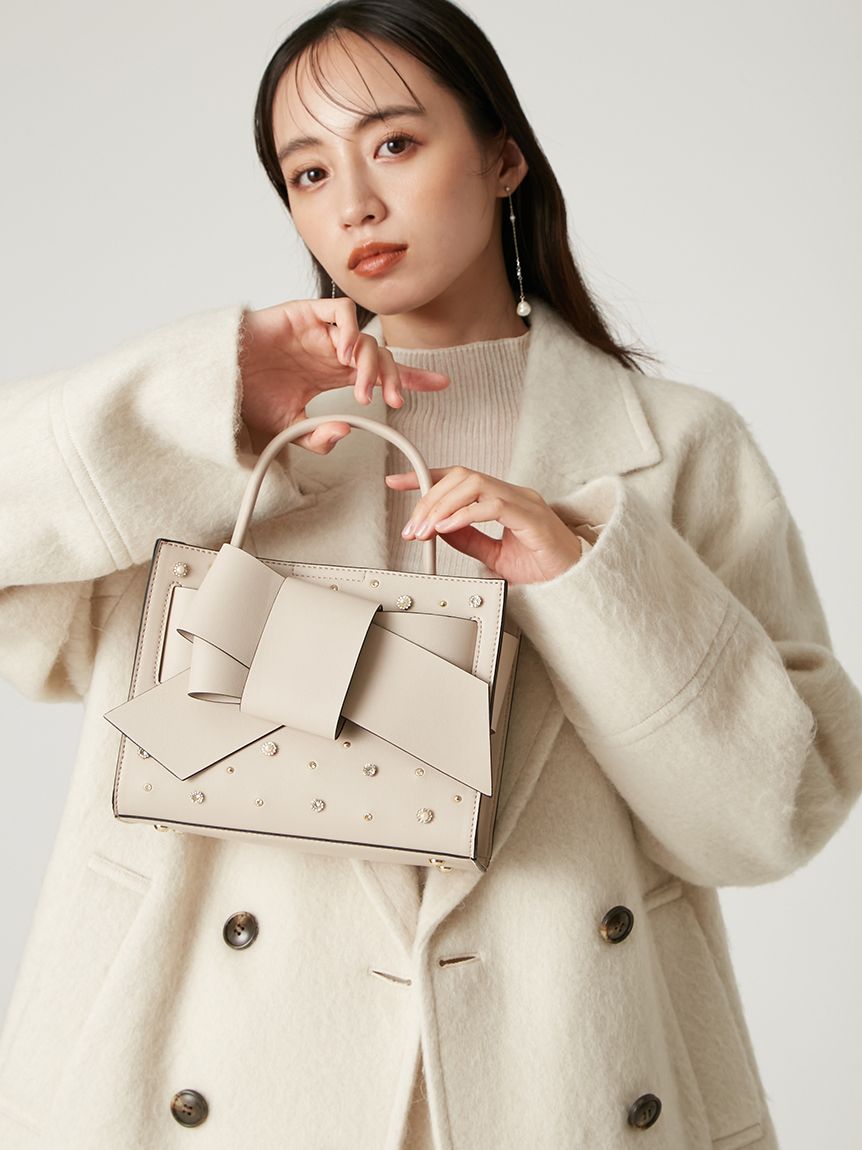 ルエル】ビジューリボンミドルバッグ(ハンドバッグ)｜バッグ｜FRAY I.D