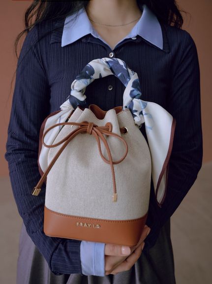 キャンバスリボンバッグ