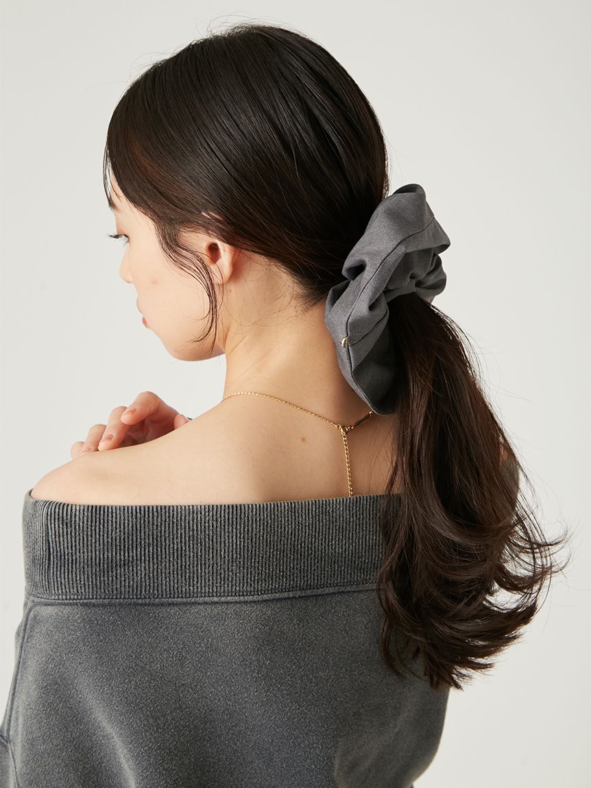 新品　potete ニットシュシュ　グレー バリエーションビッグシュシュ(その他)｜ファッション雑貨｜FRAY