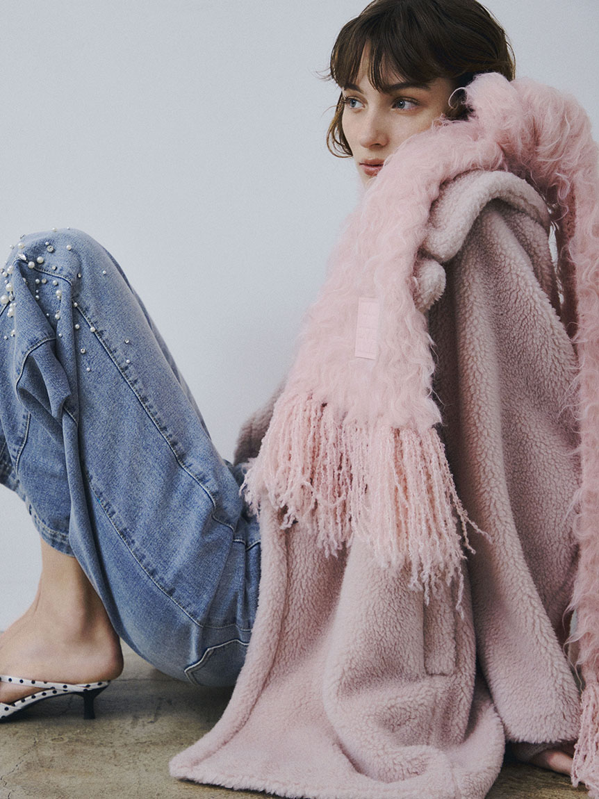 ブラッシュシャギーニットマフラー(ストール・マフラー)｜ファッション