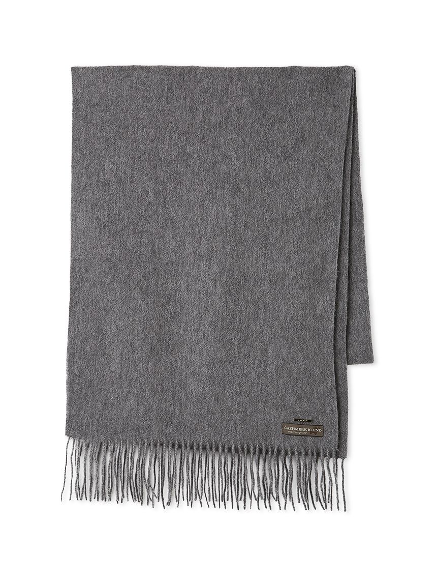 FRAY I Ｄ　ブラックストールマフラー付きコート カシミヤブレンドストール(ストール・マフラー)｜ファッション雑貨