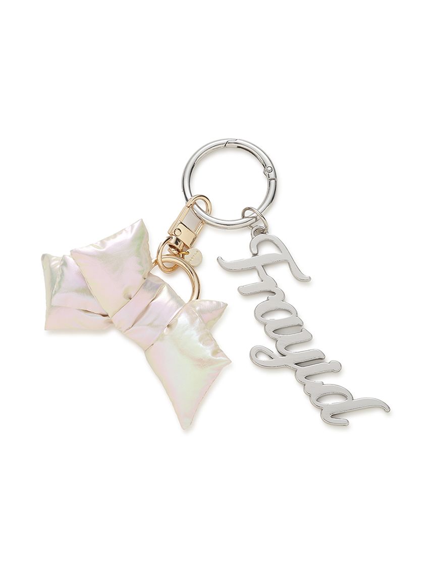 ルエル】リボンメタリックチャーム(キーケース・キーホルダー