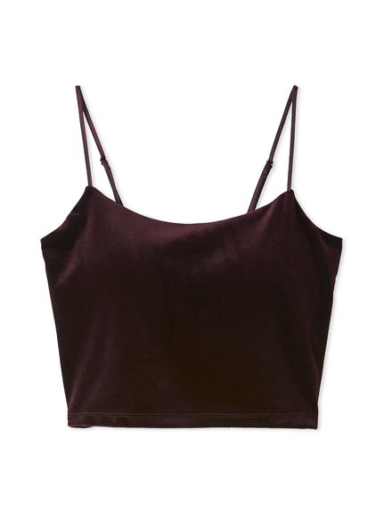 ベロアカップインクロップドキャミソール(キャミソール)｜トップス