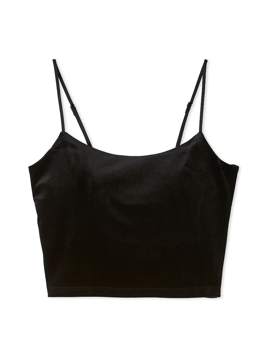 ベロアカップインクロップドキャミソール(キャミソール)｜トップス