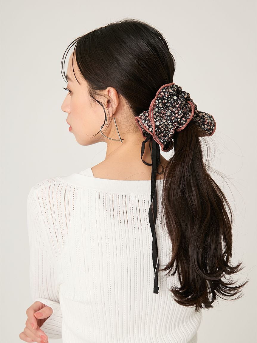 【FRAY I.D MADE WITH LIBERTY FABRIC】フリルリボンシュシュ