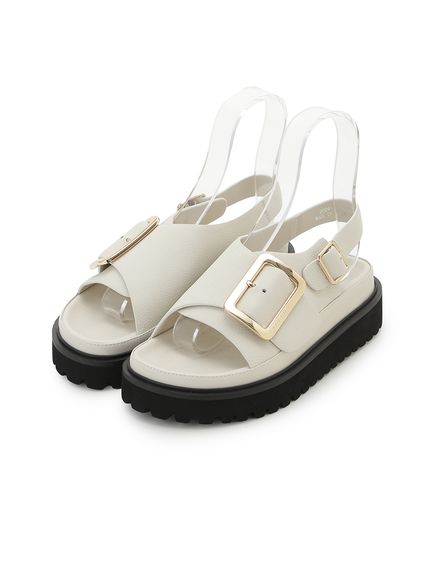 【MOHI】ビッグバックルレザーサンダル