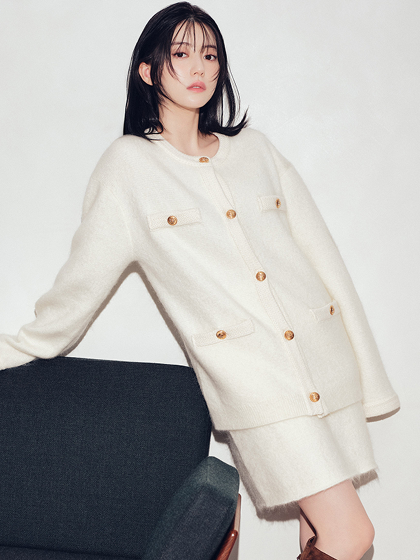 スーパーキッドモヘヤニットジャケット(ニットジャケット)｜OUTER