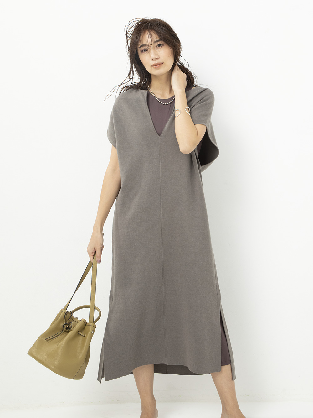 レイヤードカフタンニットワンピース マキシ ロングワンピース ワンピース Fray I D フレイ アイディー の通販サイト 公式