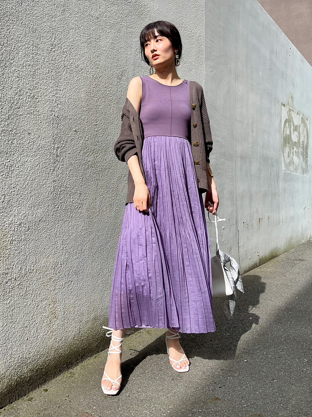 ワッシャープリーツニットコンビワンピース マキシ ロングワンピース ワンピース Fray I D フレイ アイディー の通販サイト 公式