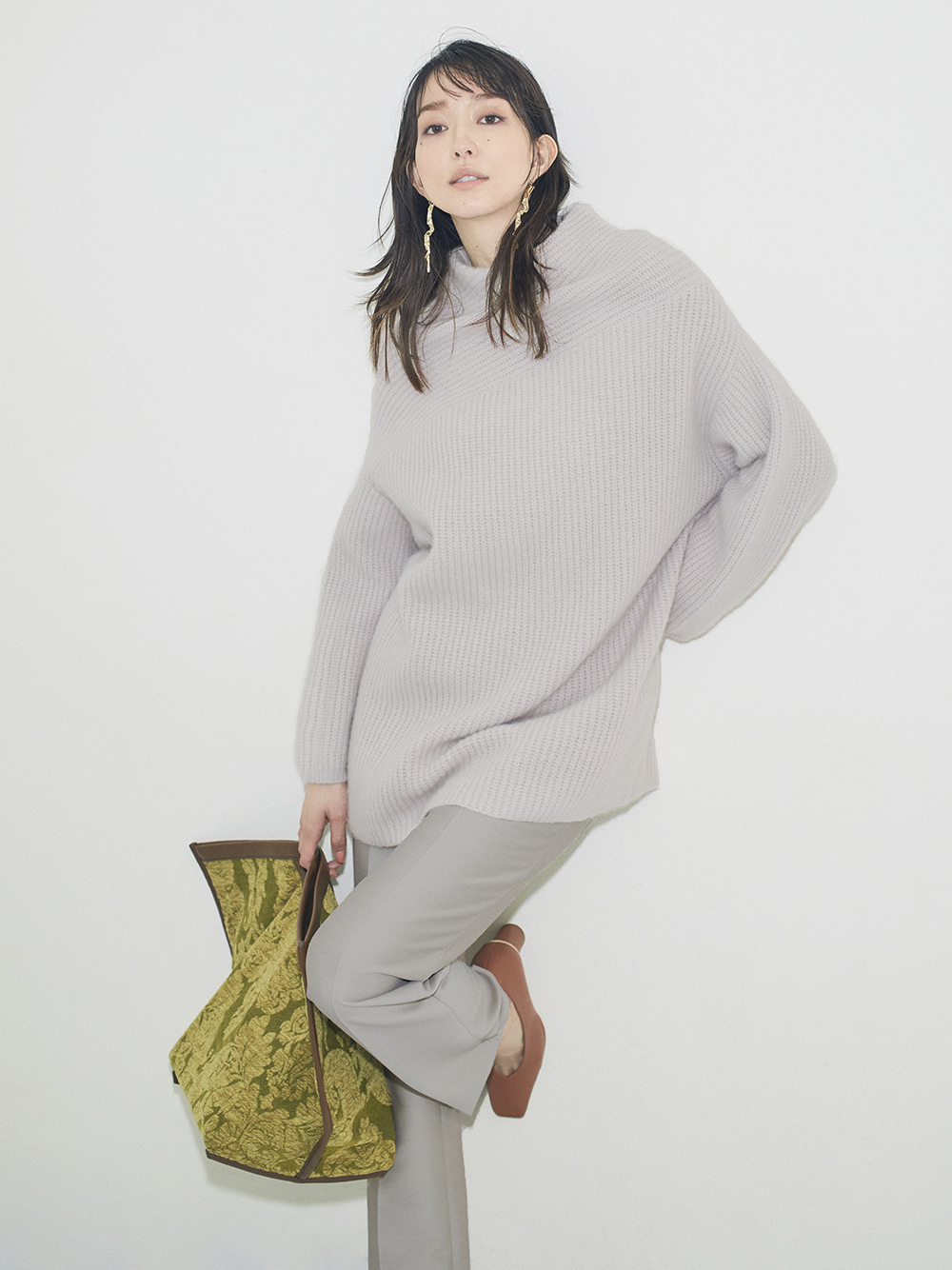 ボトルネックルーズラクーンニットワンピース マキシ ロングワンピース ワンピース Fray I D フレイ アイディー の通販サイト 公式