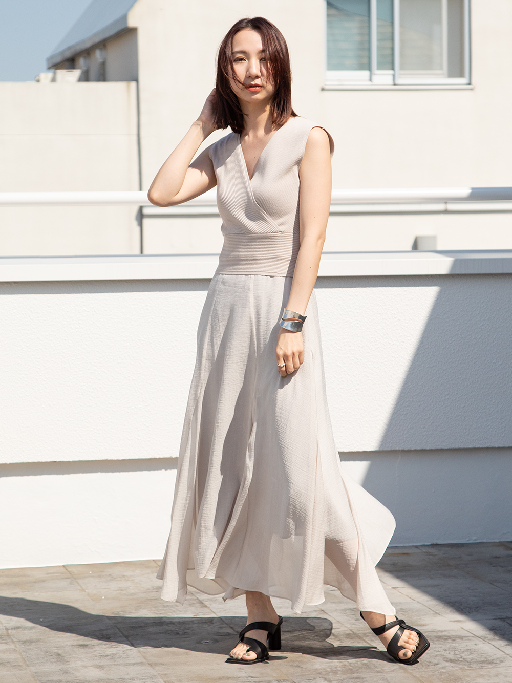 カシュクールリブニットコンビワンピース 膝丈ワンピース ワンピース Fray I D フレイ アイディー の通販サイト 公式