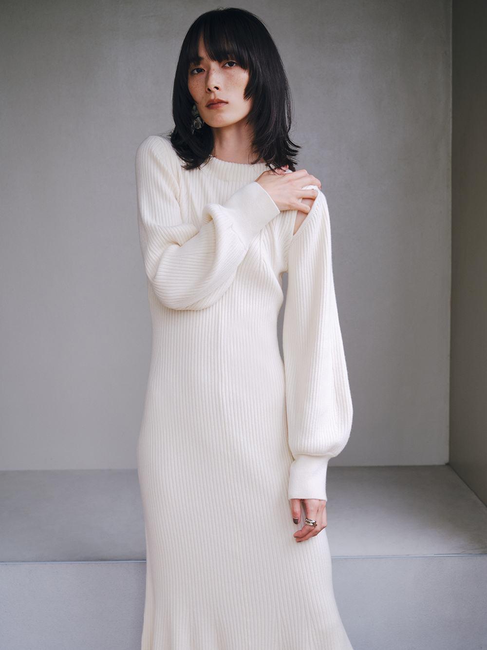 スリットショルダーマーメイドニットワンピース マキシ ロングワンピース ワンピース Fray I D フレイ アイディー の通販サイト 公式