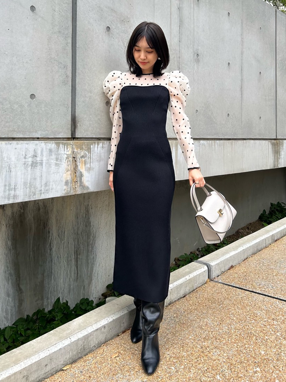 ワンピース【EBONY】2019AW “Wool Lace Dress（ワンピース）