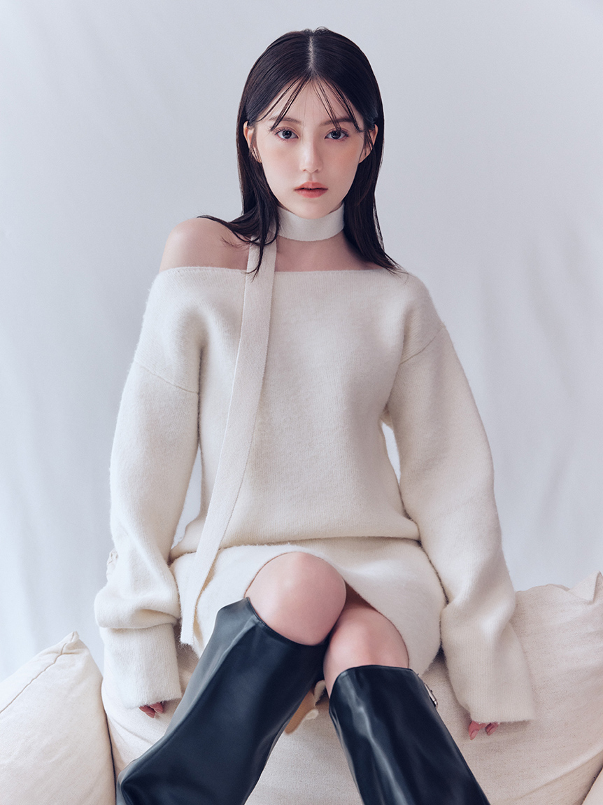 NOEL REUSSIR ニットワンピース　ゴルフフリーサイズ NOEL REUSSIR ニットワンピース ゴルフフリーサイズ ゴルフ