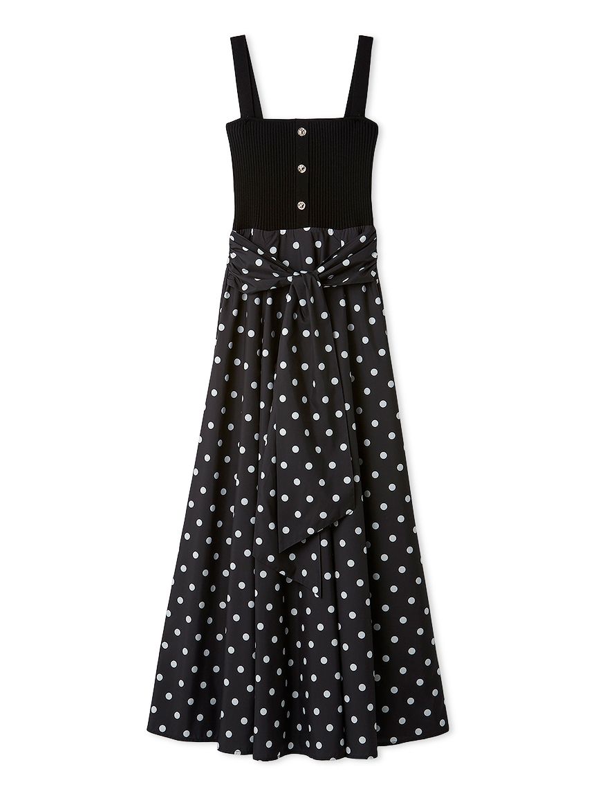 2wayタイデザインニットコンビワンピース(マキシ・ロングワンピース