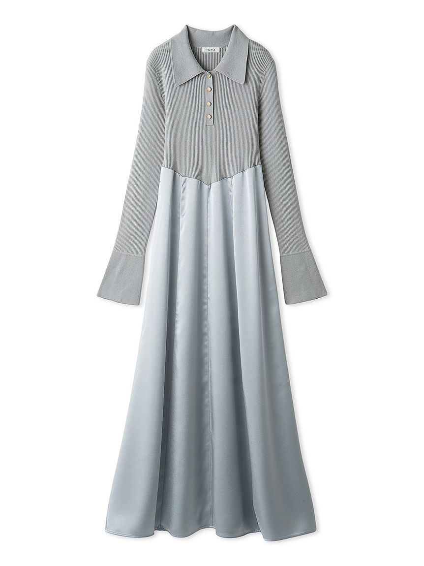 ポロカラーニットコンビワンピース(ニットワンピース)｜DRESS｜FRAY