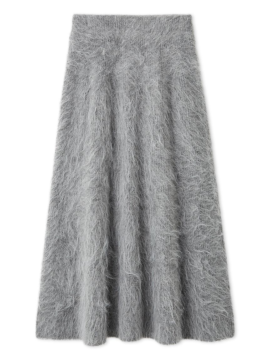 アルパカシャギーセミフレアニットスカート(ロングスカート)｜スカート