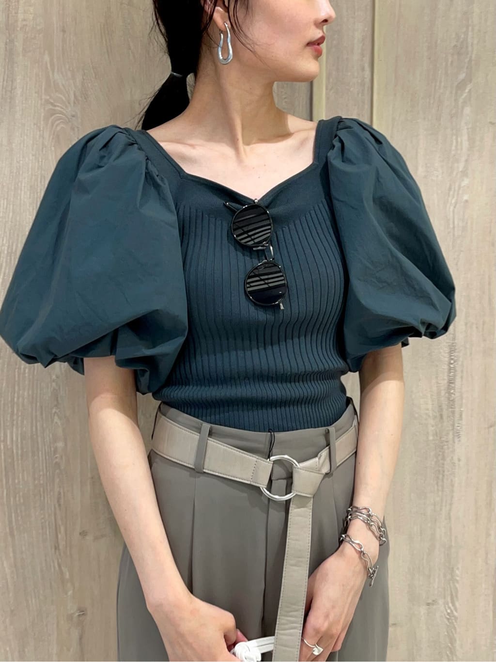 パフスリーブコンビニットプルオーバー ニット トップス Fray I D フレイ アイディー の通販サイト 公式