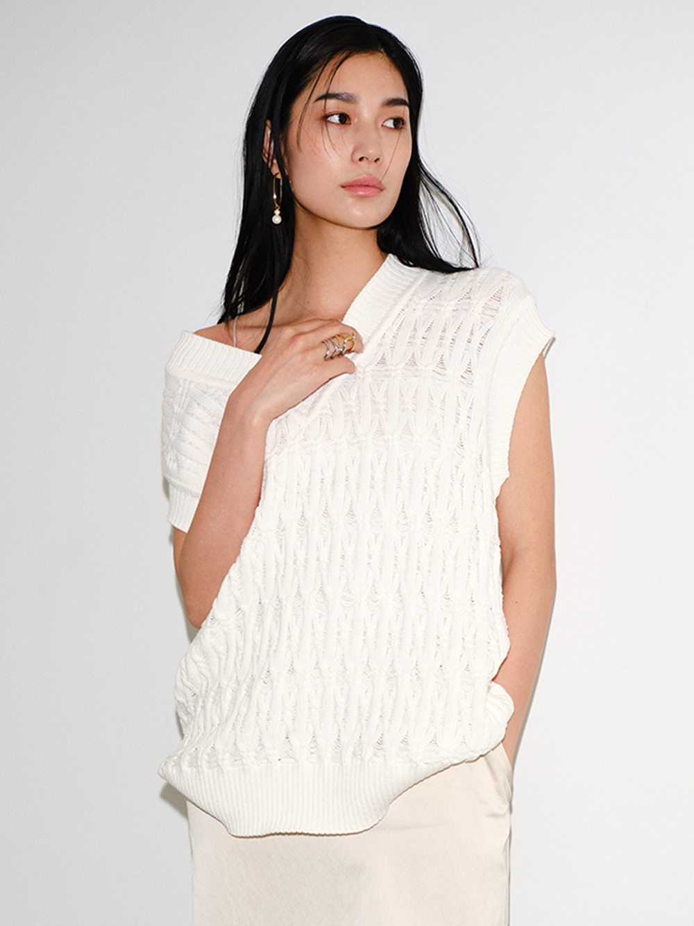 melt the lady knit vest tops ニット ベスト トップ
