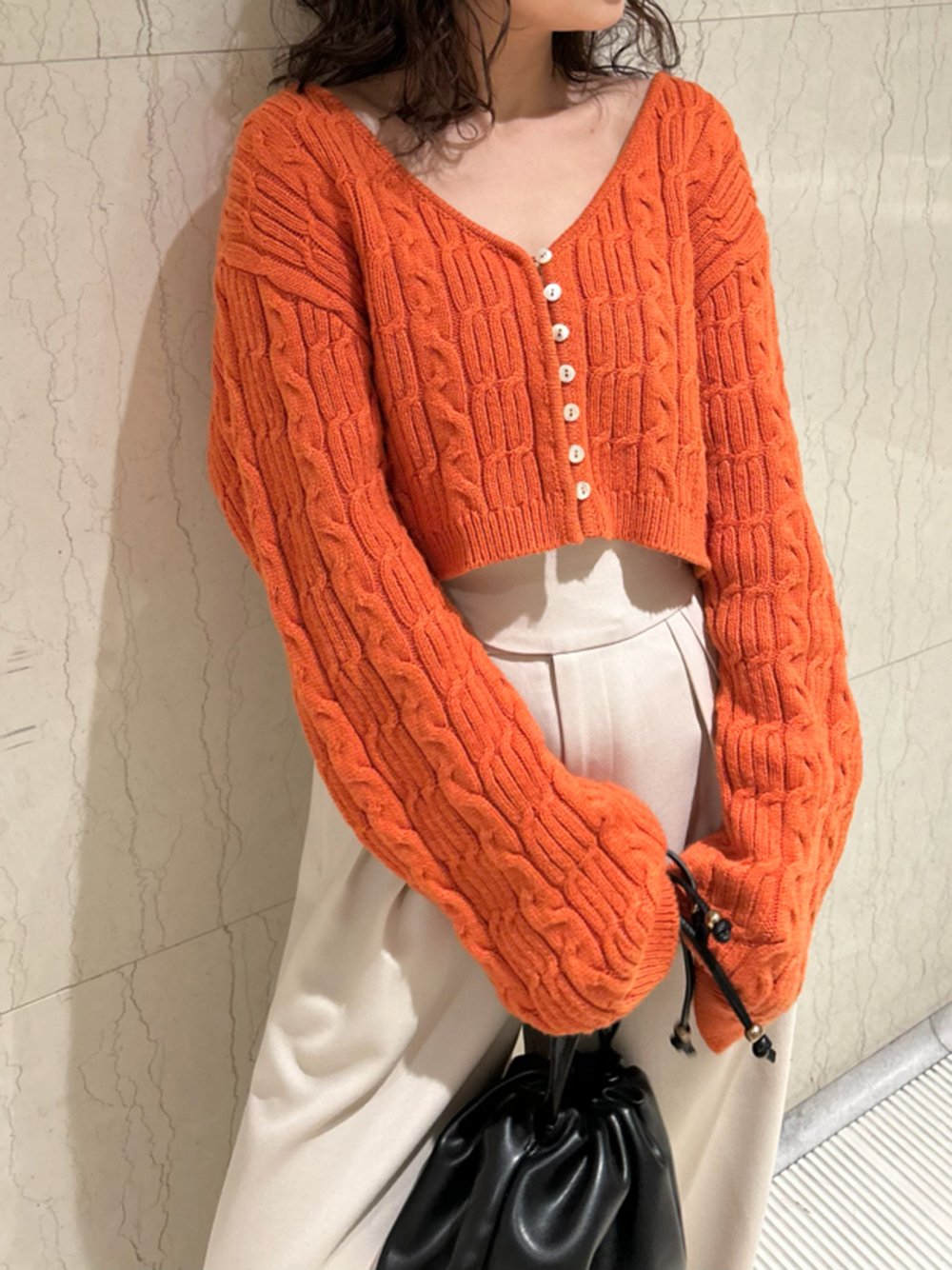 今季完売★IRENE★Cable Cropped Knit