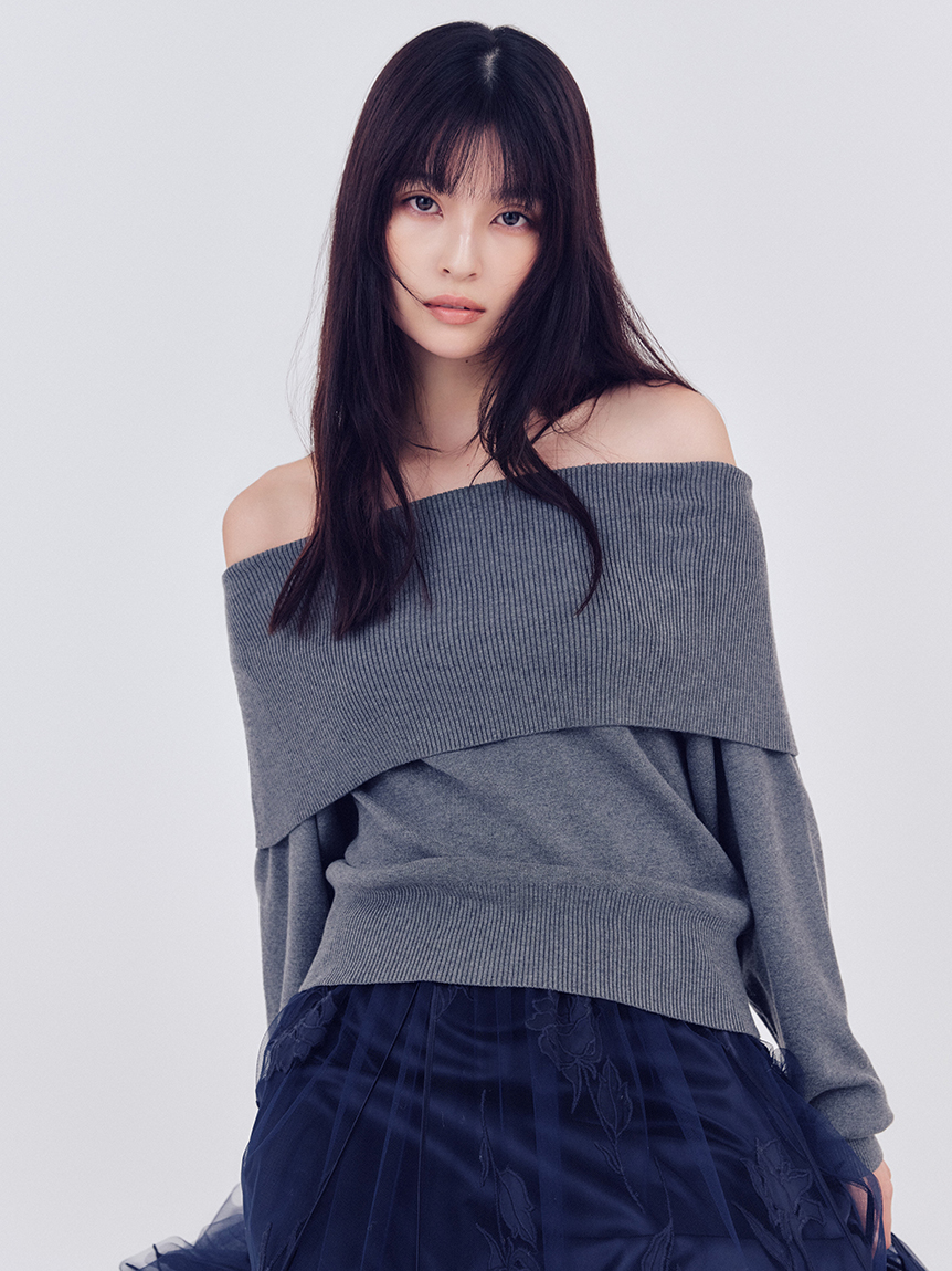 ワイドカラーオフショルダープルオーバー(カットソー)｜トップス｜FRAY
