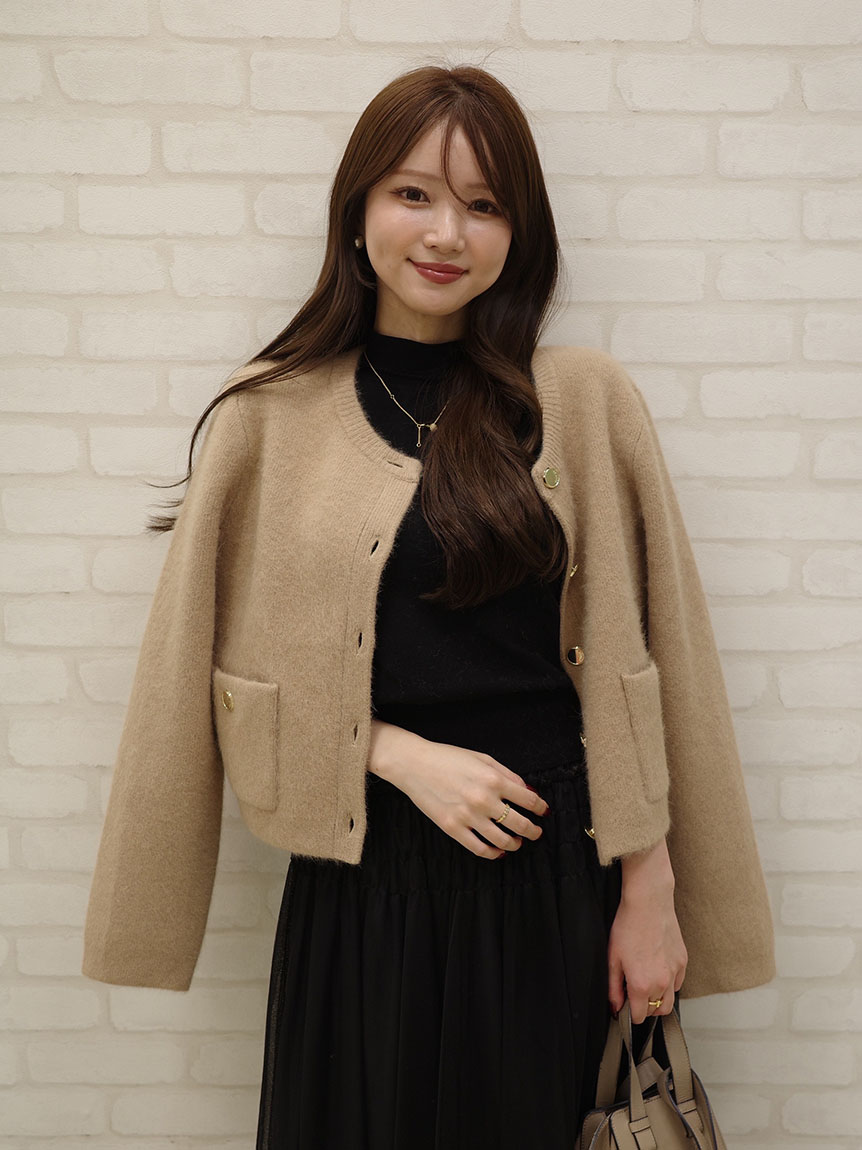 WEB限定カラー】フォックスウールニットジャケット(ニット)｜トップス