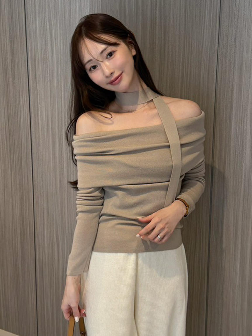 ウールアクリルオフショルプルオーバーニット(ニット)｜トップス｜FRAY