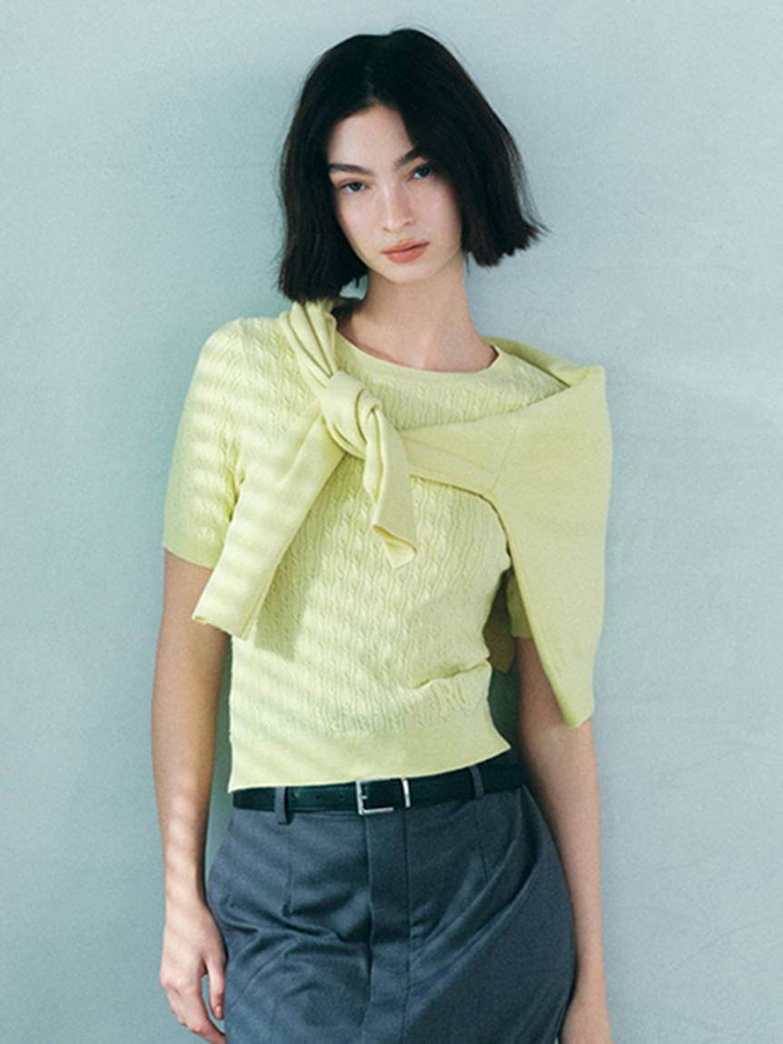 今季☆theoryluxe プルオーバー ニット　ラメ半袖ニット　ウォッシャブル FREAK'S STORE ニット セーター ウォッシャブル ラメ