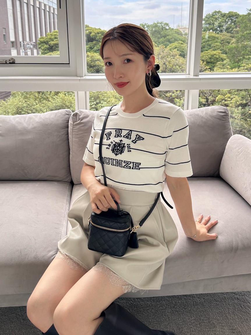 カレッジロゴインターシャニットプルオーバー(ニット)｜トップス｜FRAY