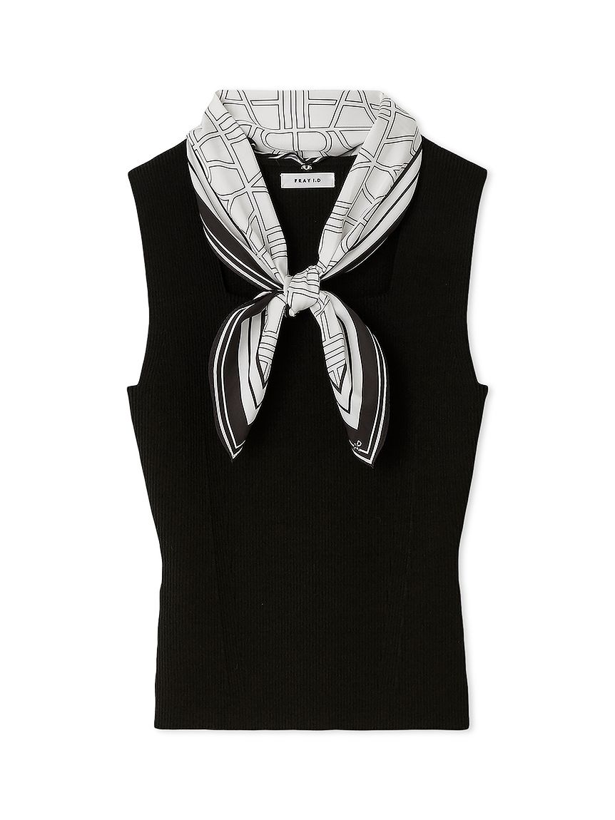 スカーフコンビリブニットプルオーバー(ニット)｜トップス｜FRAY