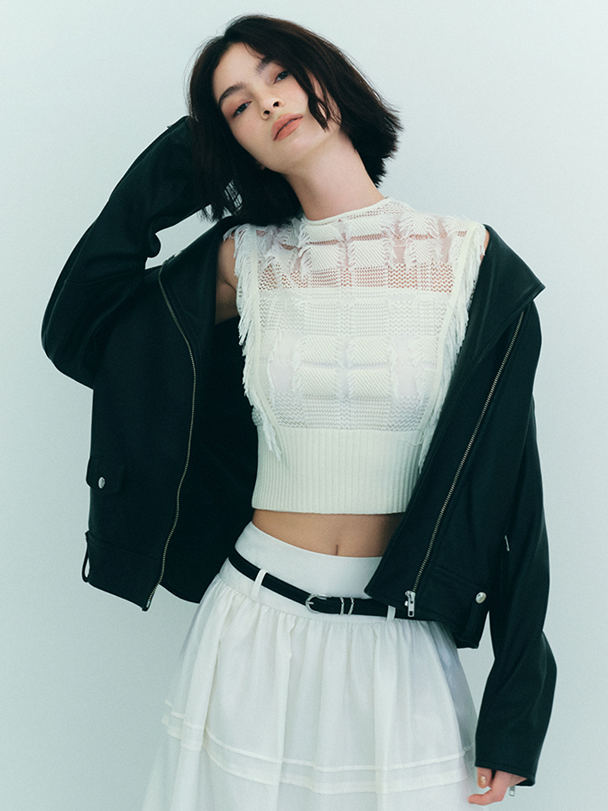 トップス FRAY I.D チェックジャカードニットトップス(ニット)｜トップス｜FRAY I.D