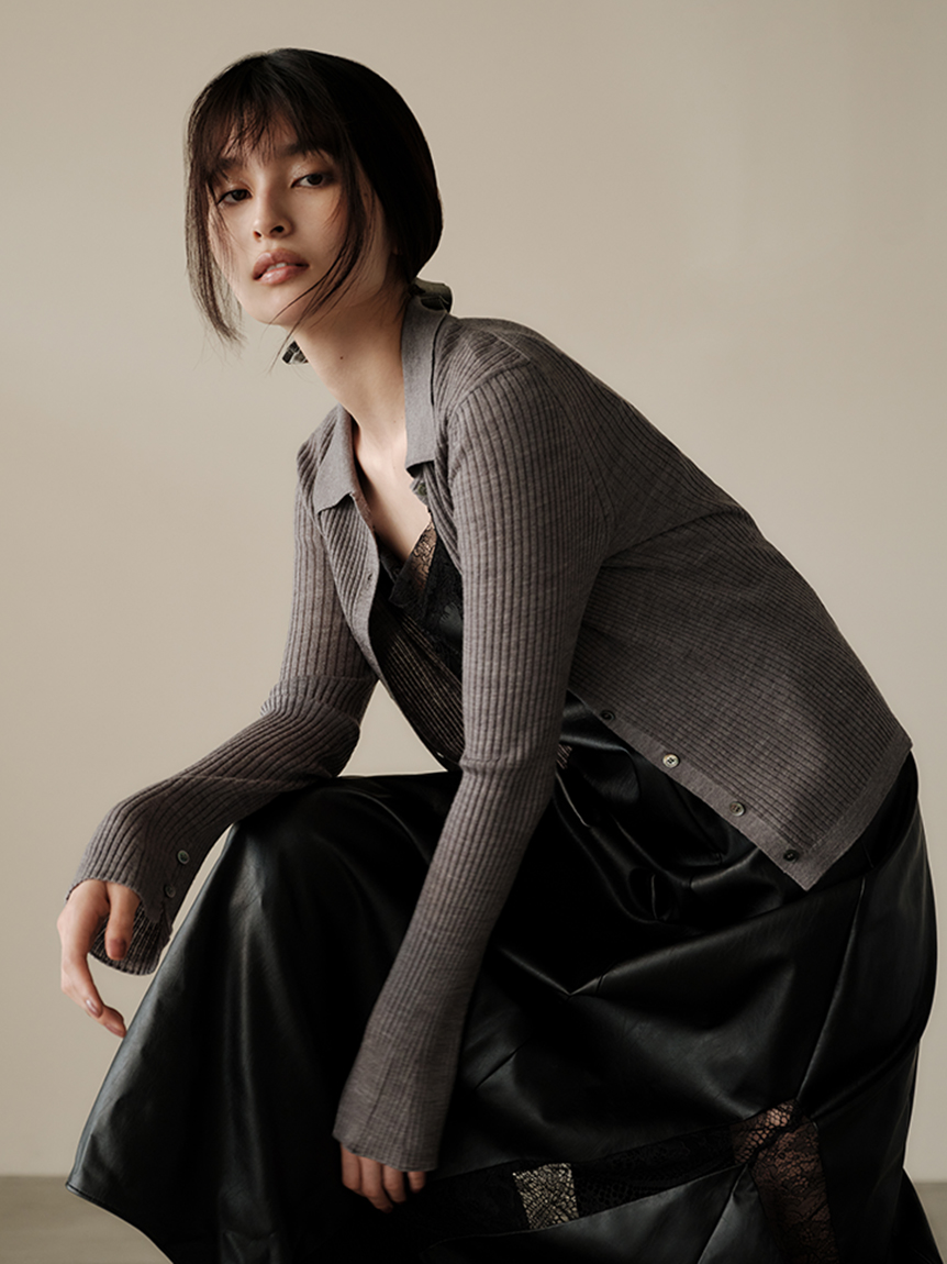 ウールブレンドポロカラーニット(ニット)｜トップス｜FRAY I.D（フレイ